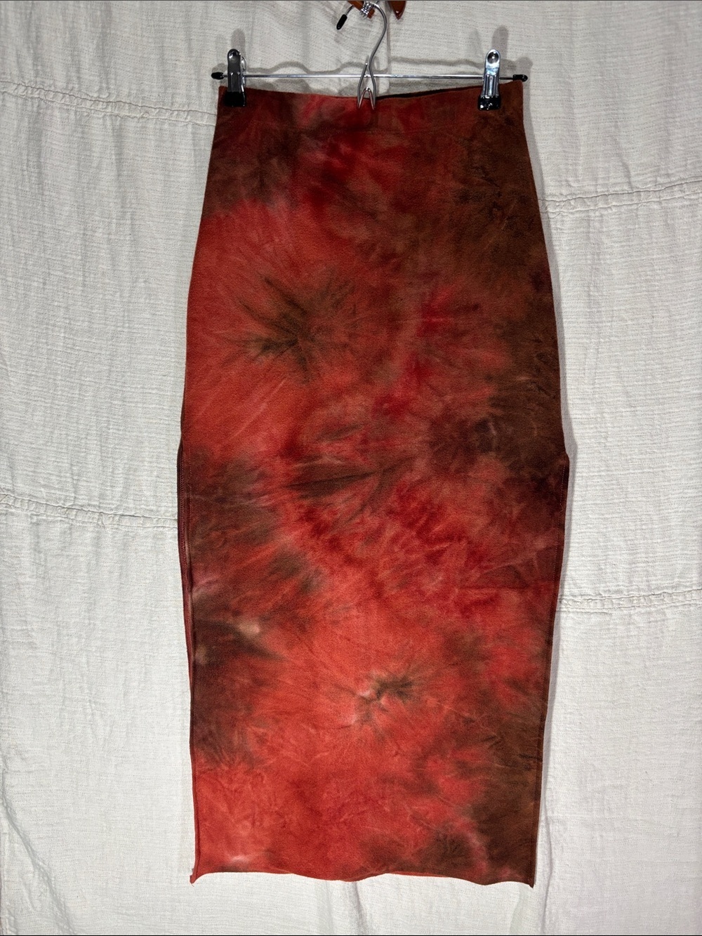 EARTHBOUND Boho Tie-Dye Maxi Skirt with Side Slits Small EUC